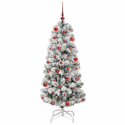 Künstlicher klappbarer Weihnachtsbaum Grün und Weiß 150 cm