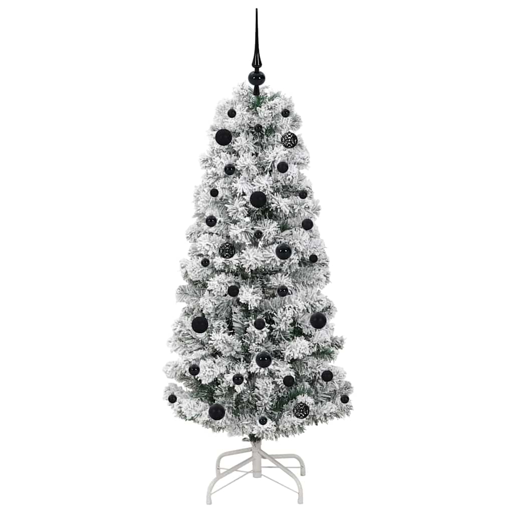 Künstlicher klappbarer Weihnachtsbaum Grün und Weiß 150 cm