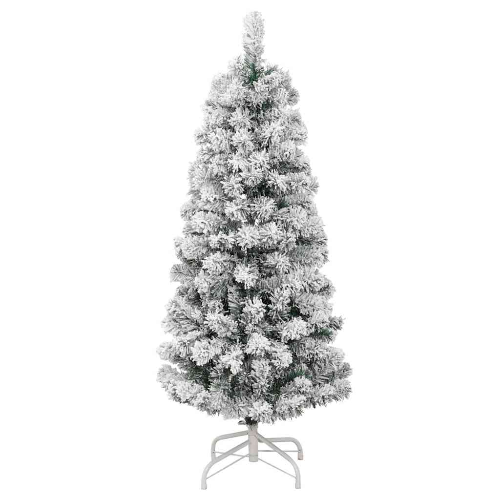 Künstlicher klappbarer Weihnachtsbaum Grün und Weiß 150 cm