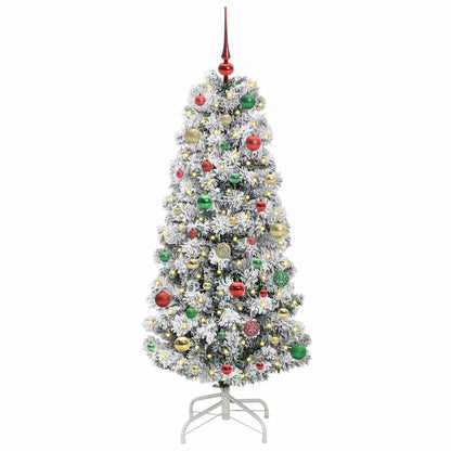 Künstlicher klappbarer Weihnachtsbaum Grün und Weiß 150 cm