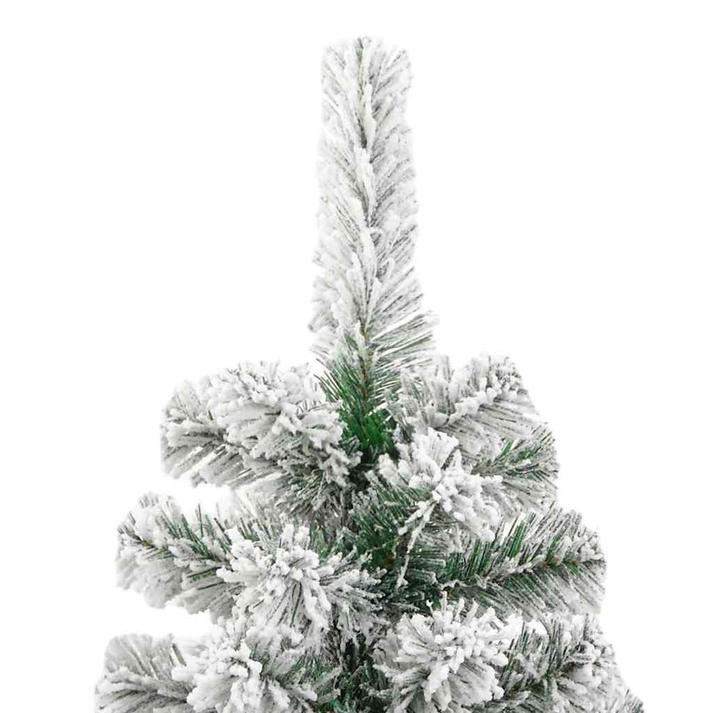 Albero di Natale artificiale pieghevole verde e bianco 180 cm