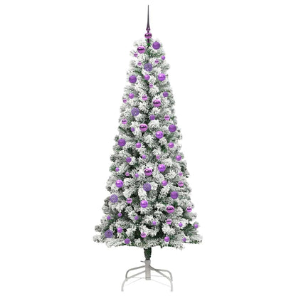Künstlicher klappbarer Weihnachtsbaum Grün und Weiß 180 cm