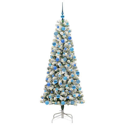 Künstlicher klappbarer Weihnachtsbaum Grün und Weiß 180 cm