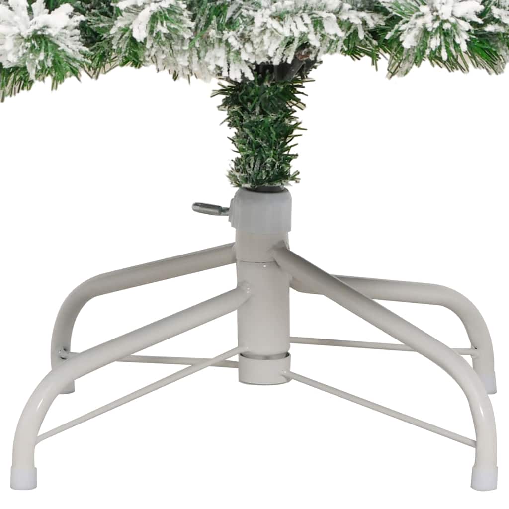 Künstlicher klappbarer Weihnachtsbaum Grün und Weiß 210 cm