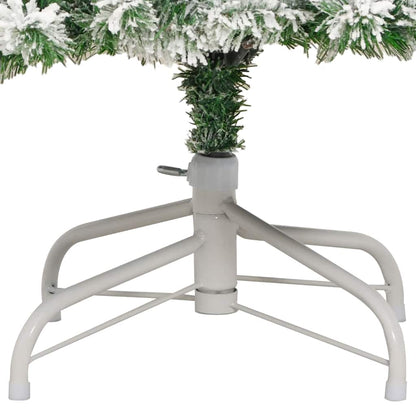 Künstlicher klappbarer Weihnachtsbaum Grün und Weiß 210 cm