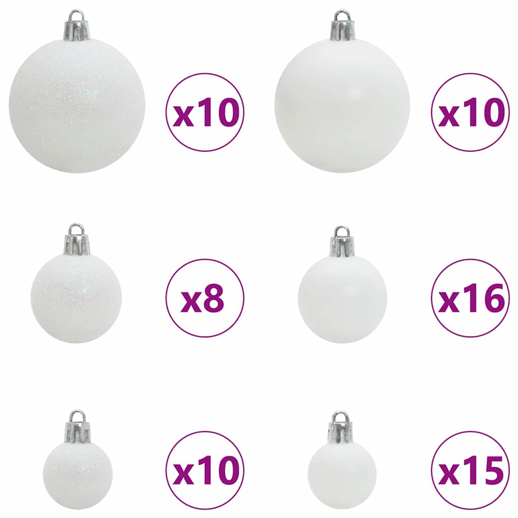 Künstlicher klappbarer Weihnachtsbaum Grün und Weiß 210 cm