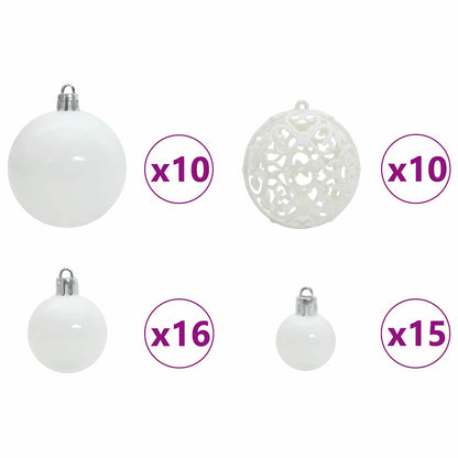 Künstlicher klappbarer Weihnachtsbaum Grün und Weiß 210 cm