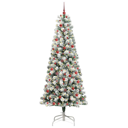 Künstlicher klappbarer Weihnachtsbaum Grün und Weiß 240 cm