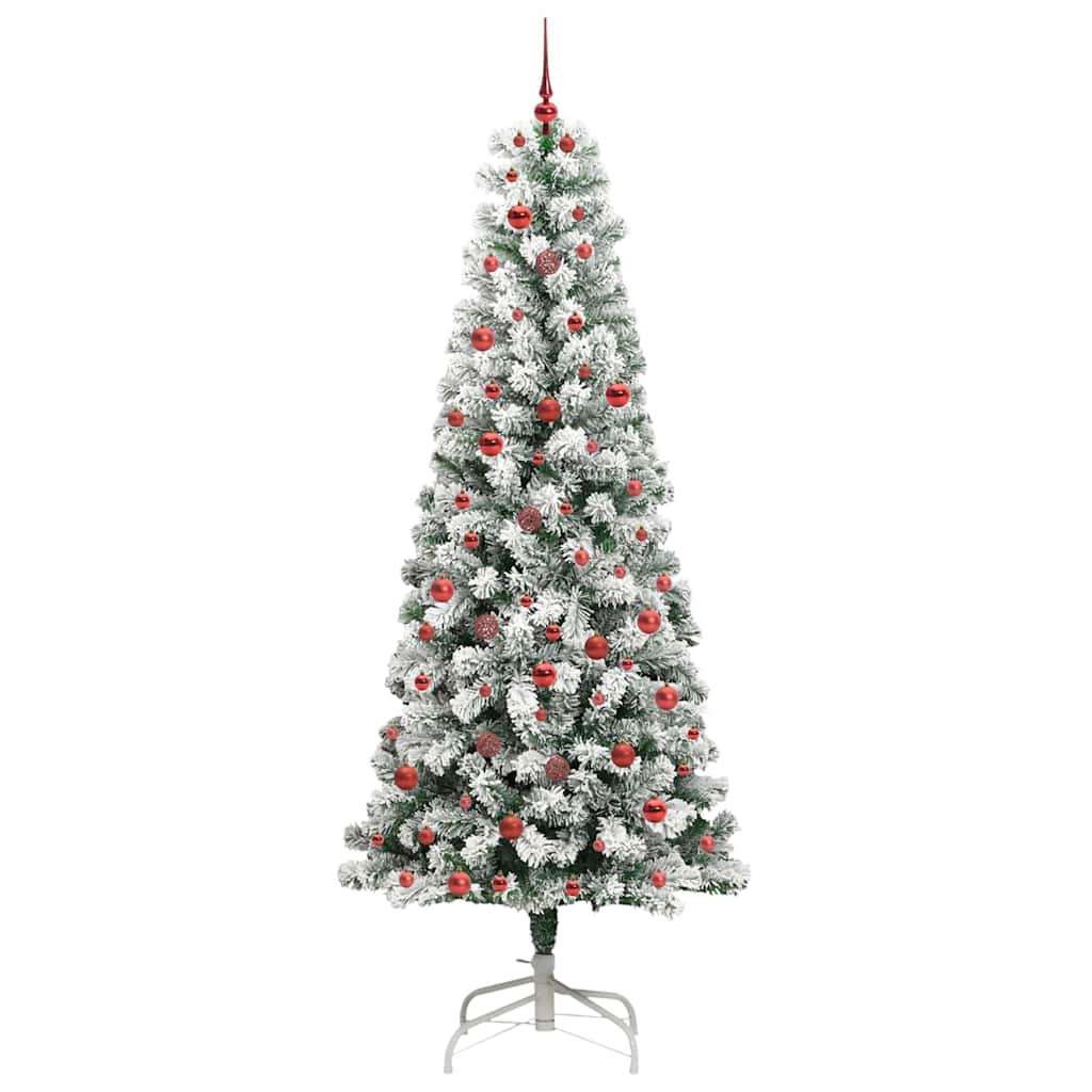 Künstlicher klappbarer Weihnachtsbaum Grün und Weiß 240 cm
