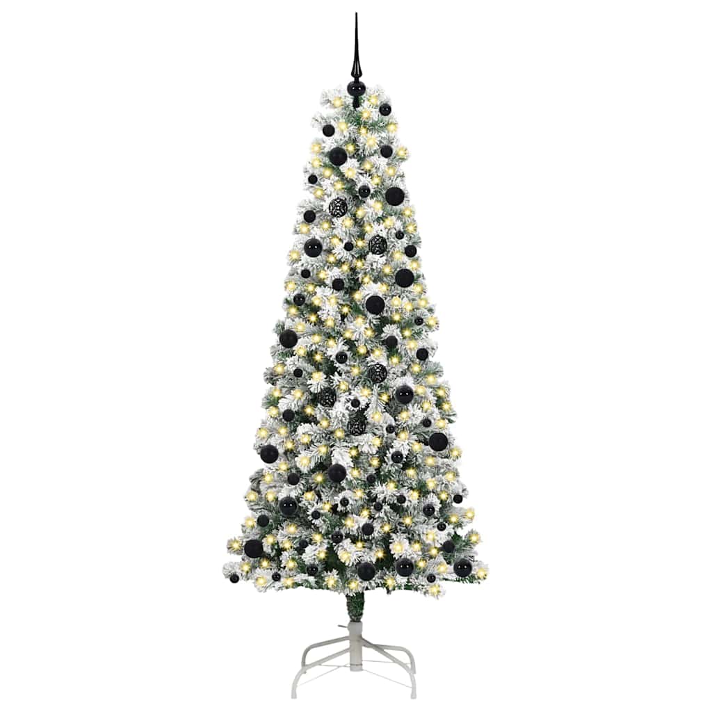 Künstlicher klappbarer Weihnachtsbaum Grün und Weiß 240 cm