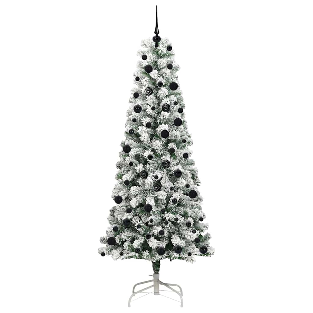 Künstlicher klappbarer Weihnachtsbaum Grün und Weiß 240 cm