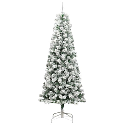 Künstlicher klappbarer Weihnachtsbaum Grün und Weiß 240 cm