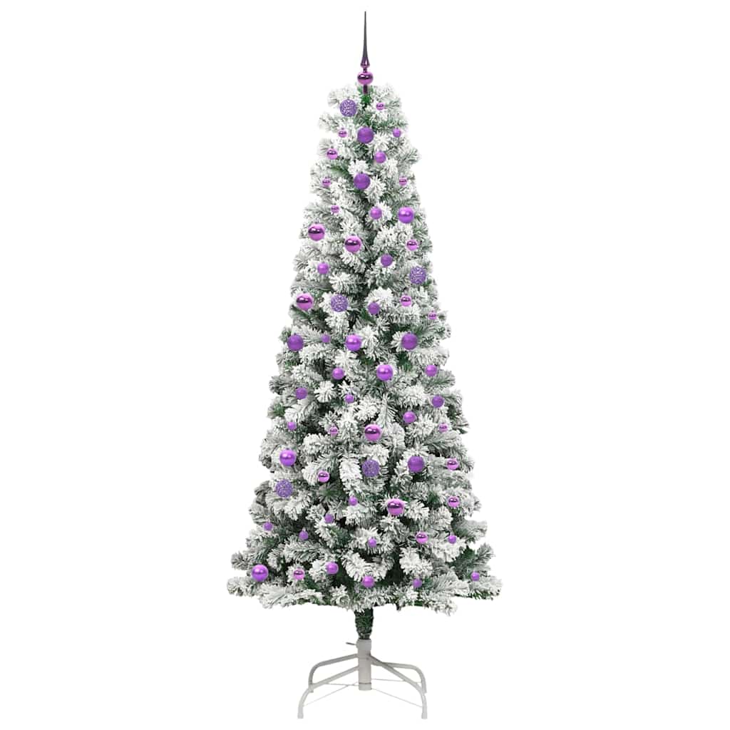 Künstlicher klappbarer Weihnachtsbaum Grün und Weiß 240 cm