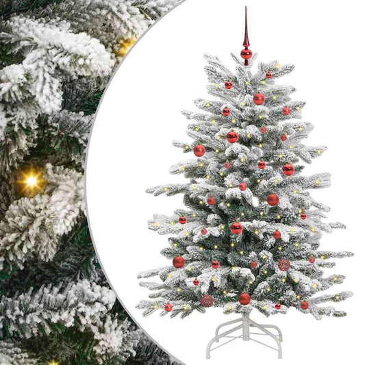 Künstlicher klappbarer Weihnachtsbaum Weiß 150 cm PE und PVC