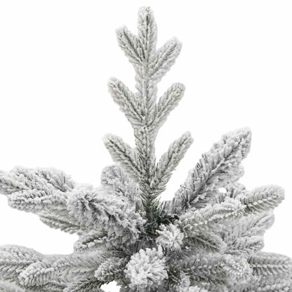 Albero di Natale artificiale pieghevole, bianco, 150 cm, PE e PVC