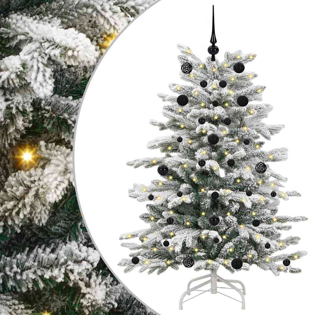 Albero di Natale artificiale pieghevole, bianco, 150 cm, PE e PVC