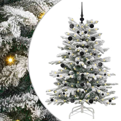 Albero di Natale artificiale pieghevole, bianco, 150 cm, PE e PVC