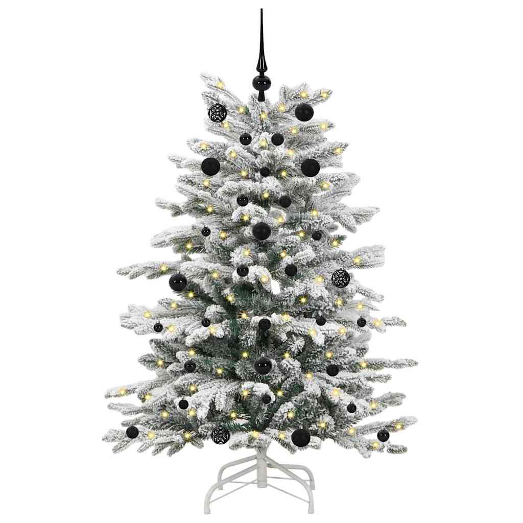 Albero di Natale artificiale pieghevole, bianco, 150 cm, PE e PVC