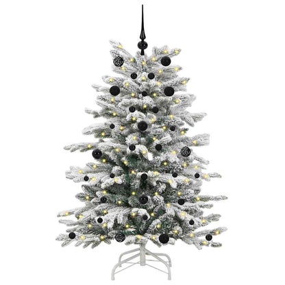 Albero di Natale artificiale pieghevole, bianco, 150 cm, PE e PVC