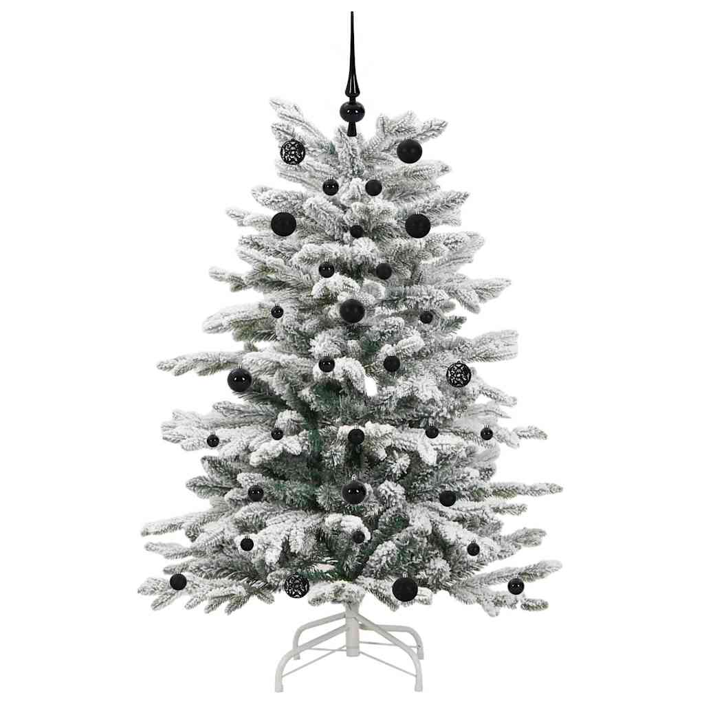 Albero di Natale artificiale pieghevole, bianco, 150 cm, PE e PVC