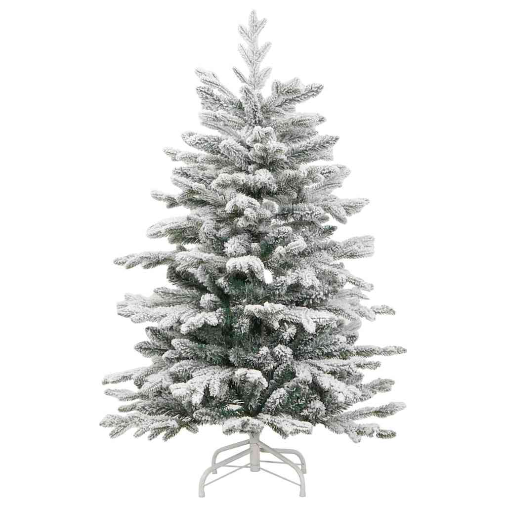 Albero di Natale artificiale pieghevole, bianco, 150 cm, PE e PVC