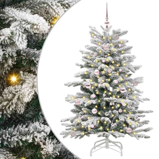 Künstlicher klappbarer Weihnachtsbaum Weiß 150 cm PE und PVC