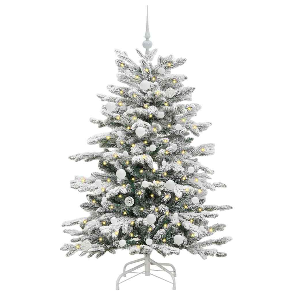 Künstlicher klappbarer Weihnachtsbaum Weiß 150 cm PE und PVC