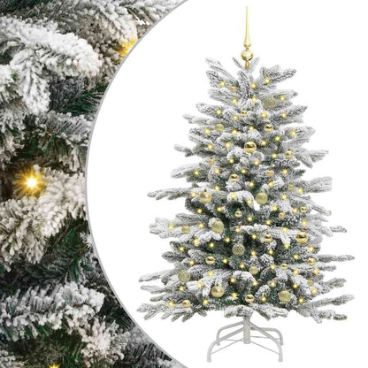 Künstlicher klappbarer Weihnachtsbaum Weiß 150 cm PE und PVC