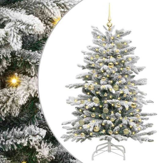Künstlicher klappbarer Weihnachtsbaum Weiß 150 cm PE und PVC