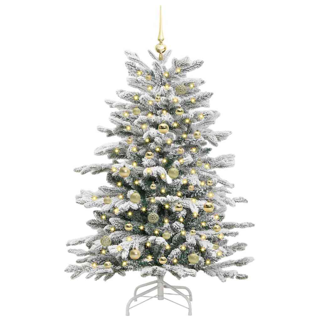 Künstlicher klappbarer Weihnachtsbaum Weiß 150 cm PE und PVC