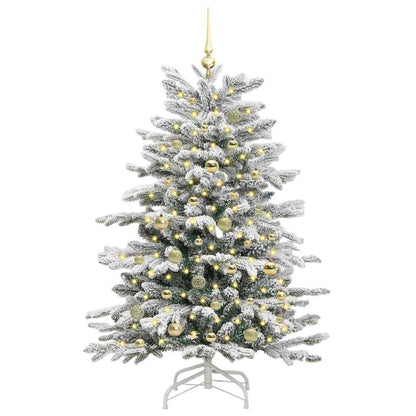 Künstlicher klappbarer Weihnachtsbaum Weiß 150 cm PE und PVC