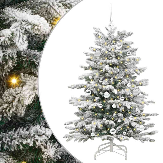Künstlicher klappbarer Weihnachtsbaum Weiß 150 cm PE und PVC
