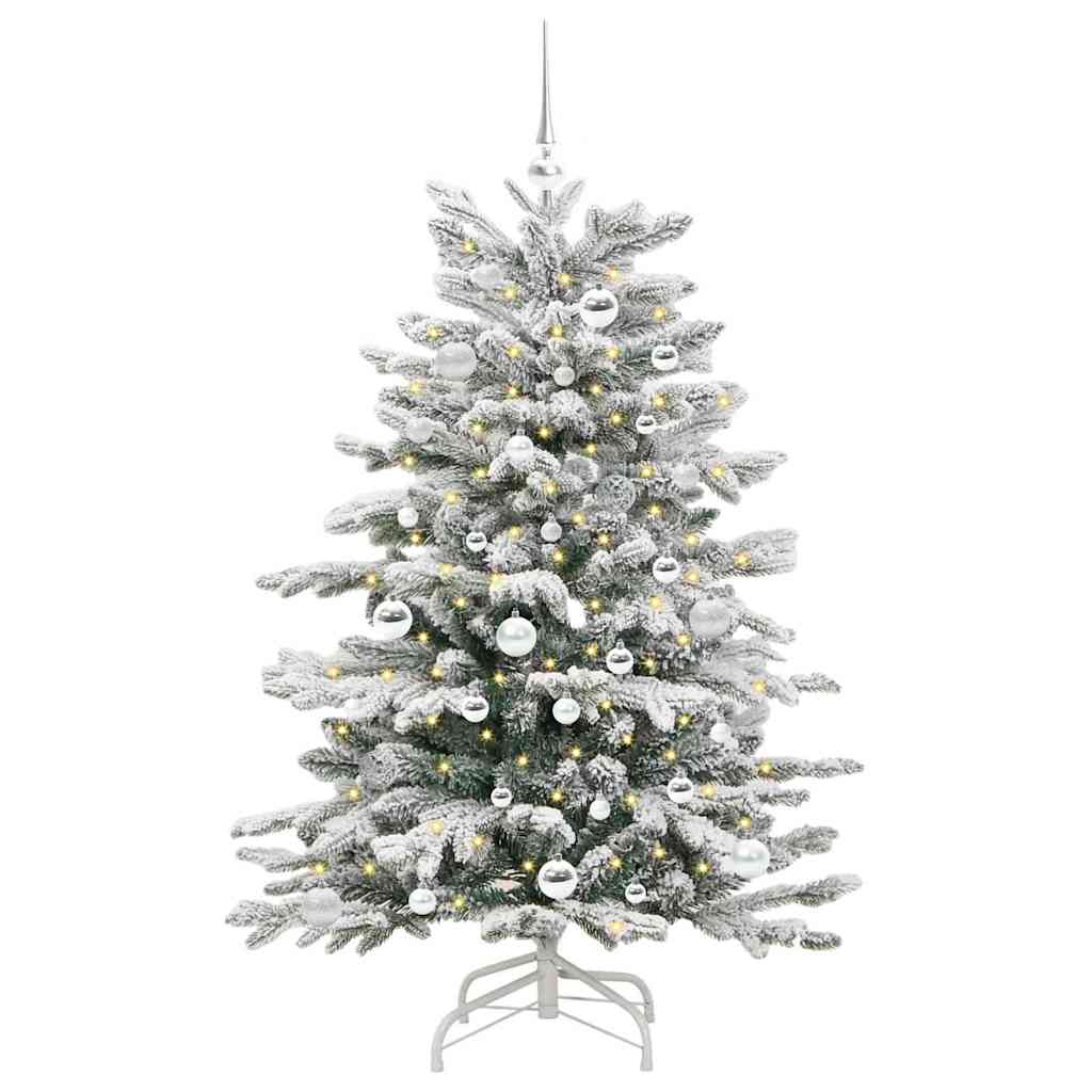 Künstlicher klappbarer Weihnachtsbaum Weiß 150 cm PE und PVC
