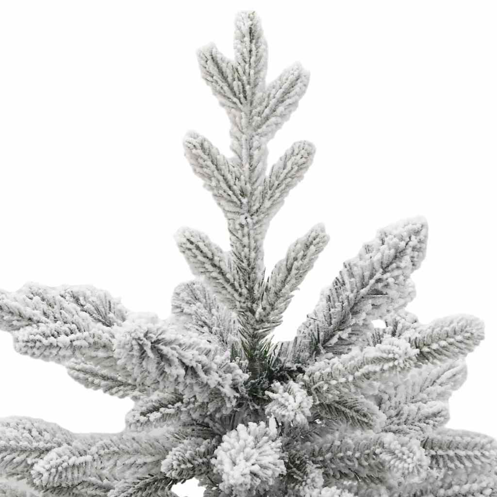 Albero di Natale artificiale pieghevole, bianco, 150 cm, PE e PVC