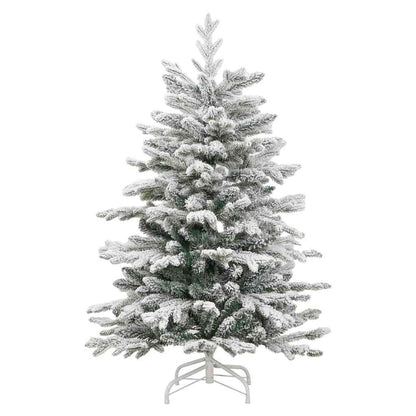 Albero di Natale artificiale pieghevole, bianco, 150 cm, PE e PVC