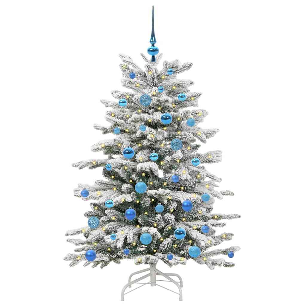 Künstlicher klappbarer Weihnachtsbaum Weiß 150 cm PE und PVC