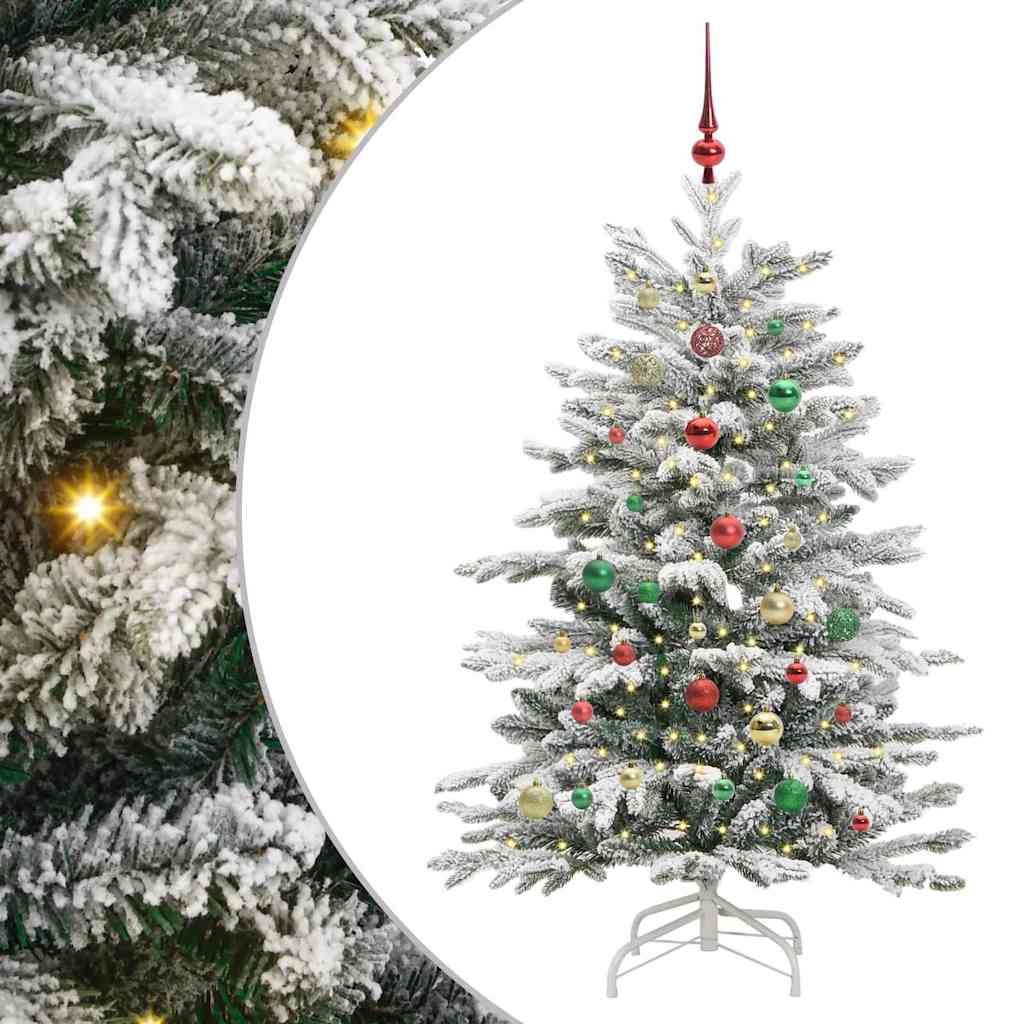 Künstlicher klappbarer Weihnachtsbaum Weiß 150 cm PE und PVC
