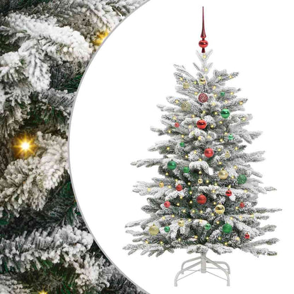 Künstlicher klappbarer Weihnachtsbaum Weiß 150 cm PE und PVC