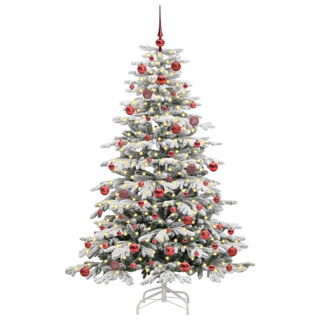 Künstlicher klappbarer Weihnachtsbaum Weiß 180 cm PE und PVC