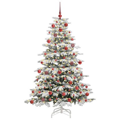 Künstlicher klappbarer Weihnachtsbaum Weiß 180 cm PE und PVC