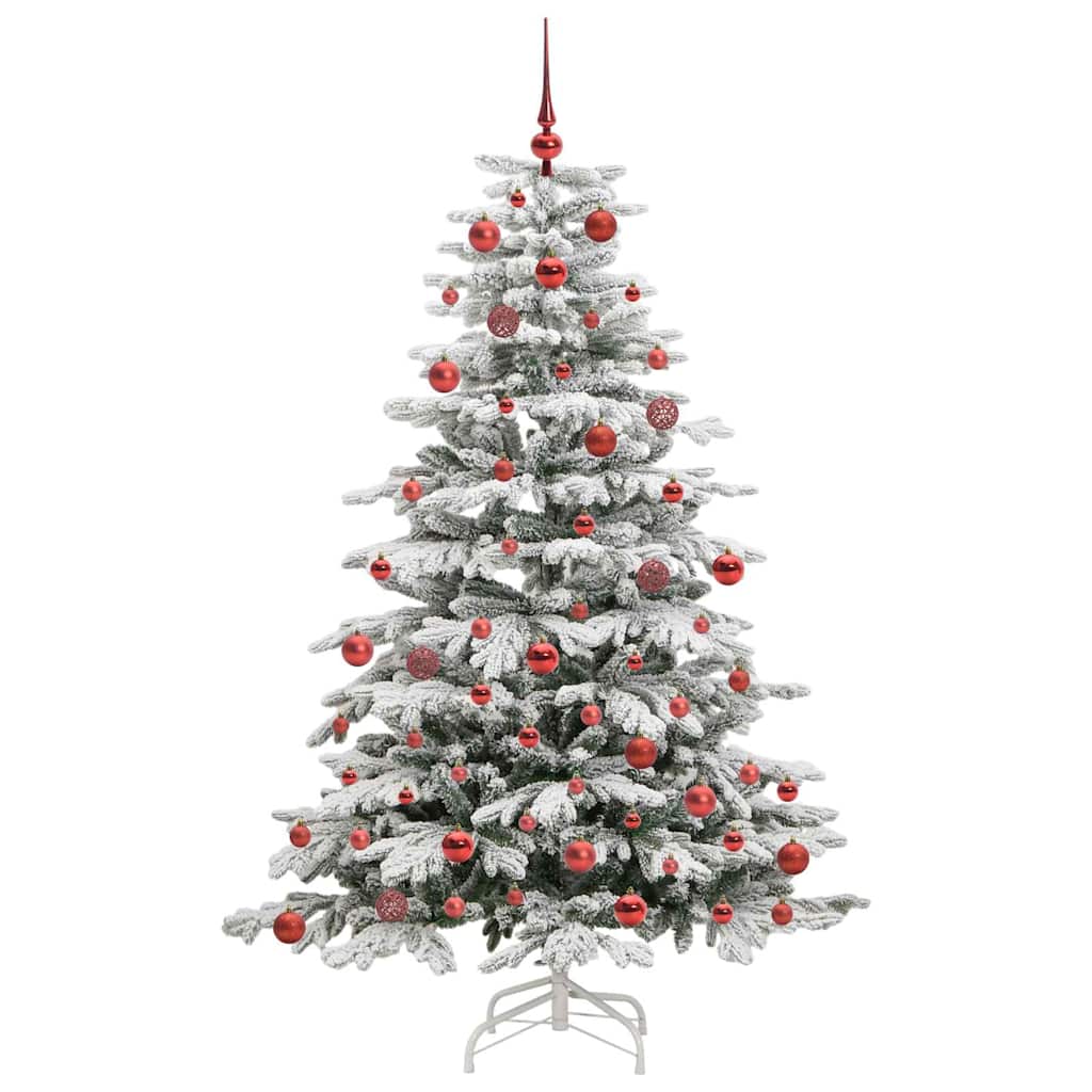 Künstlicher klappbarer Weihnachtsbaum Weiß 180 cm PE und PVC