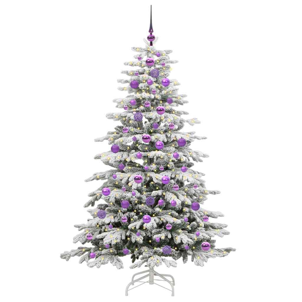 Künstlicher klappbarer Weihnachtsbaum Weiß 180 cm PE und PVC