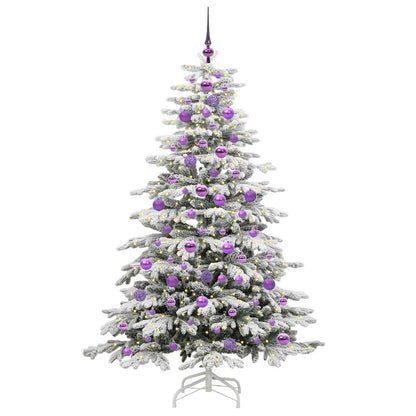 Künstlicher klappbarer Weihnachtsbaum Weiß 180 cm PE und PVC