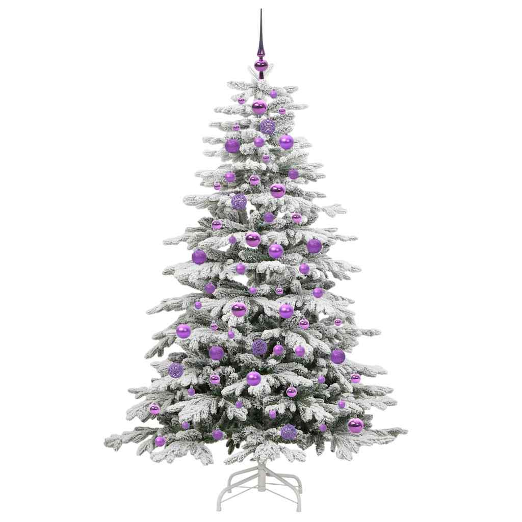 Künstlicher klappbarer Weihnachtsbaum Weiß 180 cm PE und PVC