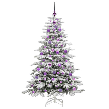 Künstlicher klappbarer Weihnachtsbaum Weiß 180 cm PE und PVC