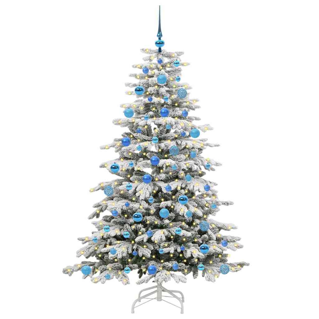 Künstlicher klappbarer Weihnachtsbaum Weiß 180 cm PE und PVC