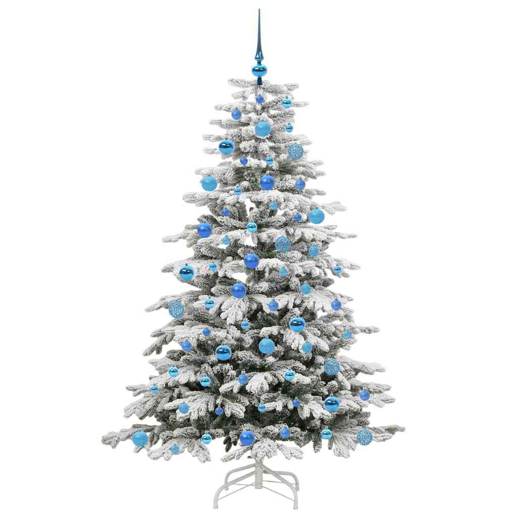 Künstlicher klappbarer Weihnachtsbaum Weiß 180 cm PE und PVC