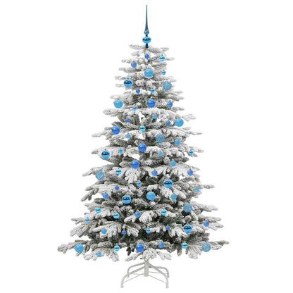 Künstlicher klappbarer Weihnachtsbaum Weiß 180 cm PE und PVC