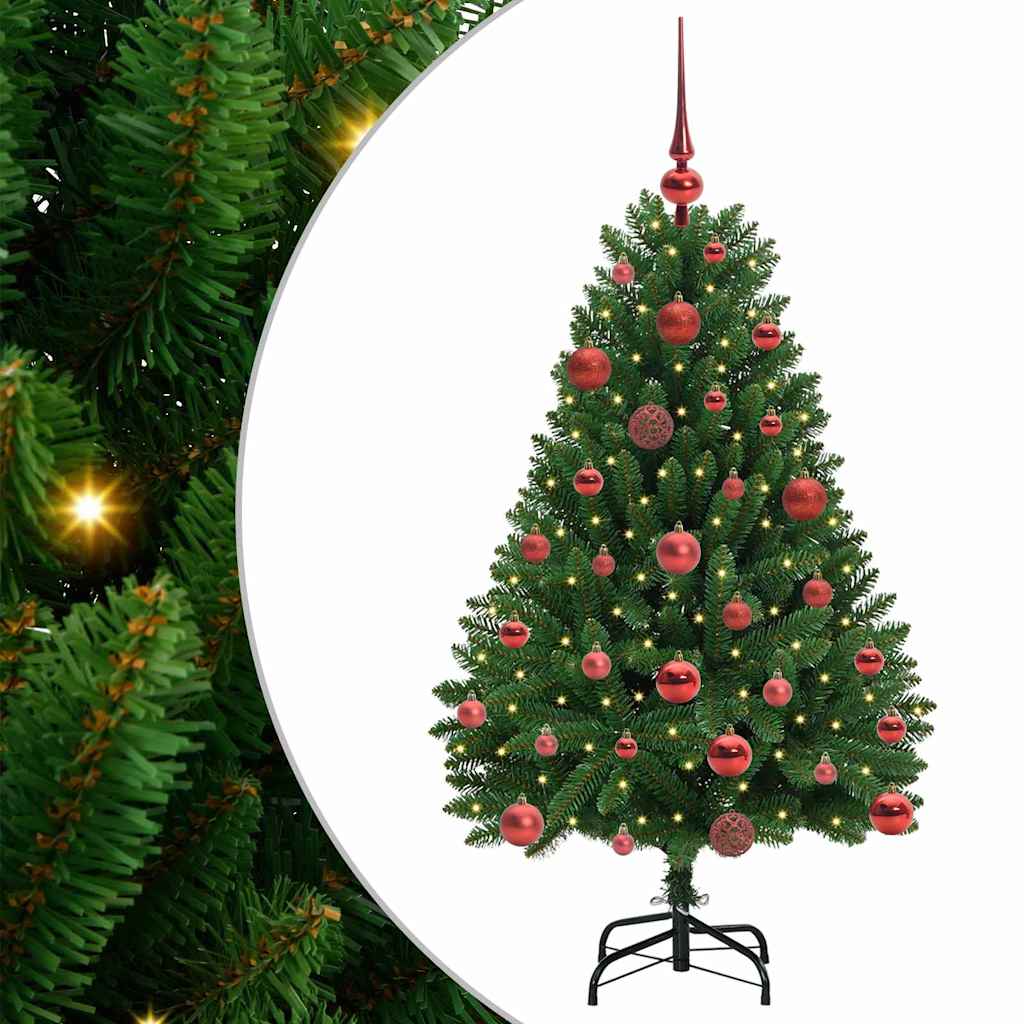 Künstlicher Weihnachtsbaum Grün 120 cm PVC und Metall