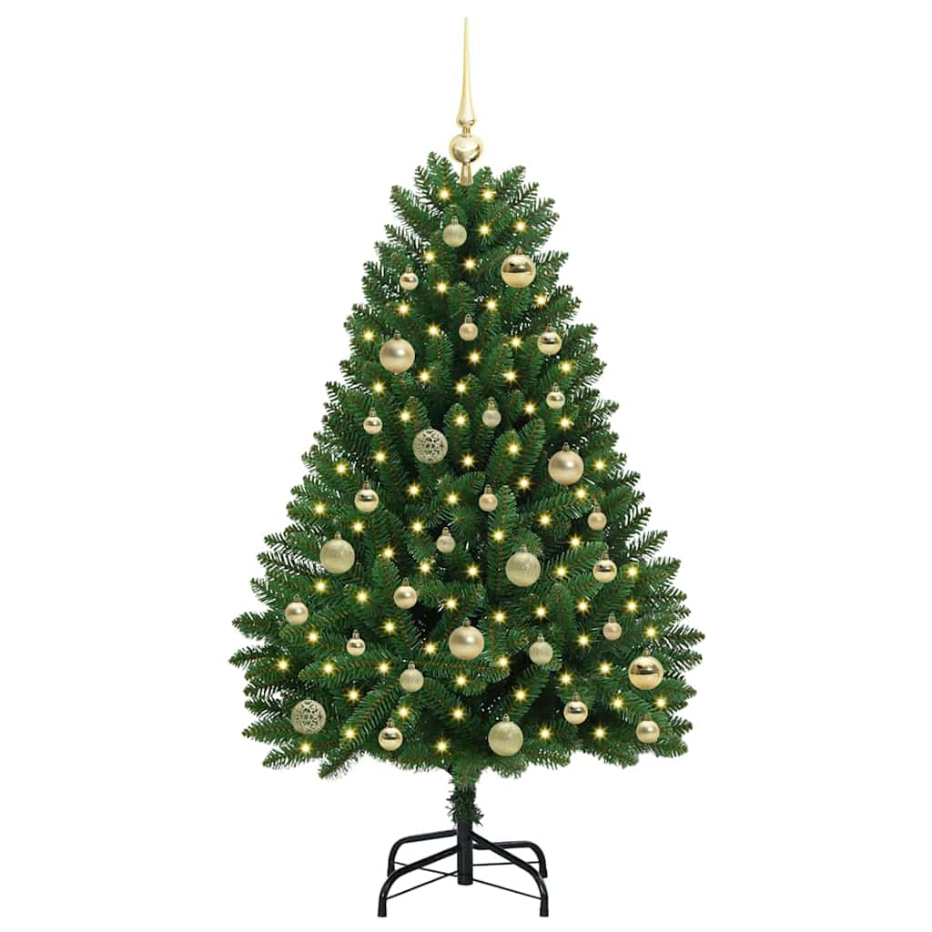 Künstlicher Weihnachtsbaum Grün 120 cm PVC und Metall